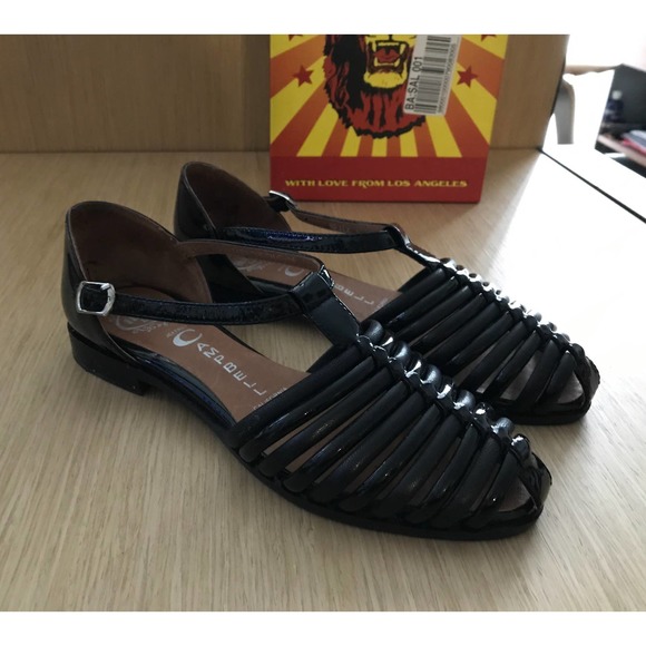Jeffrey Campbell Shoes - Jeffrey Campbell Flats Black Ankle Strap Size 6.5